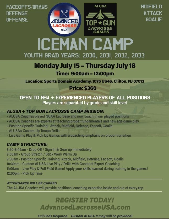 A flyer for the iceman camp.