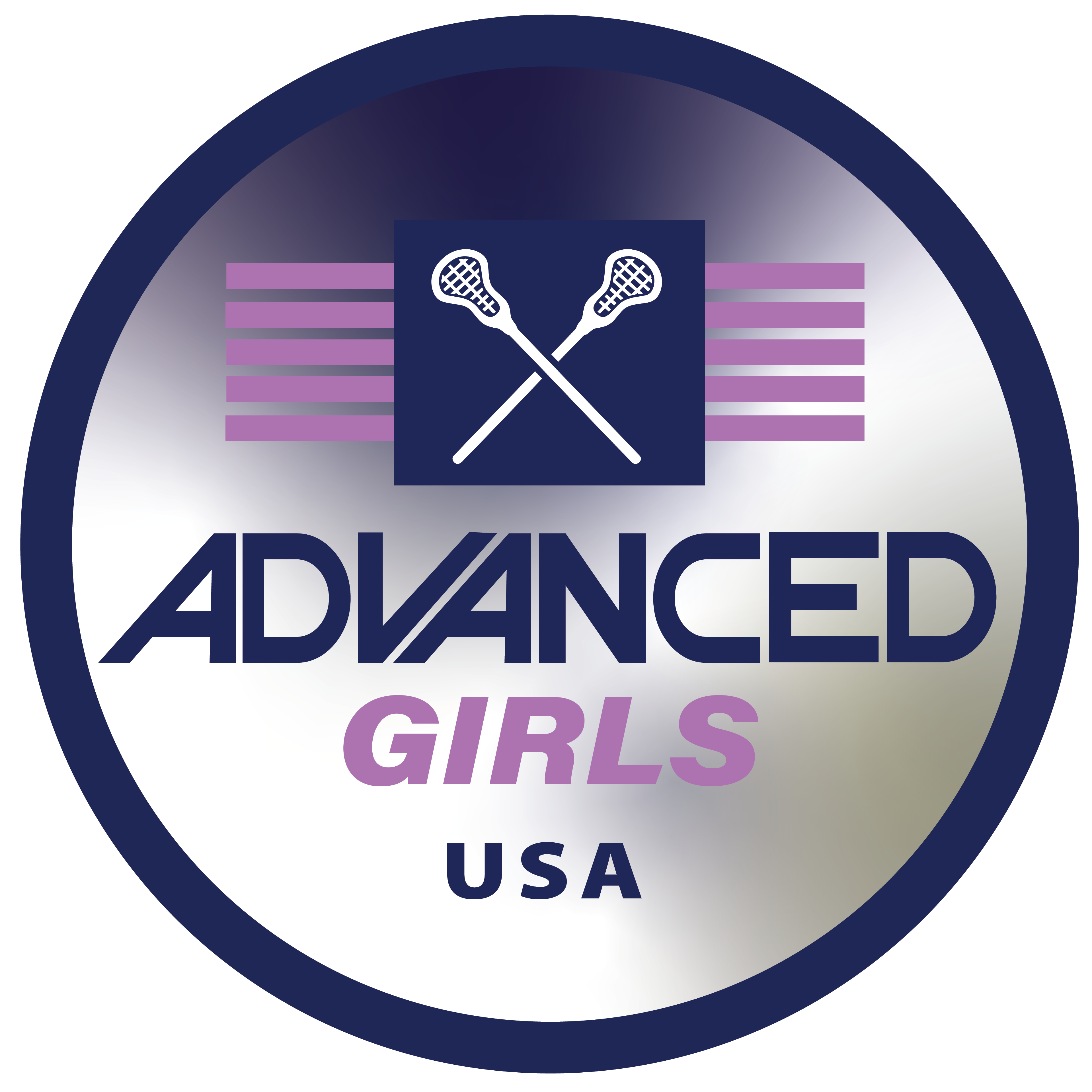 A silver round with the words advanced girls usa in it.