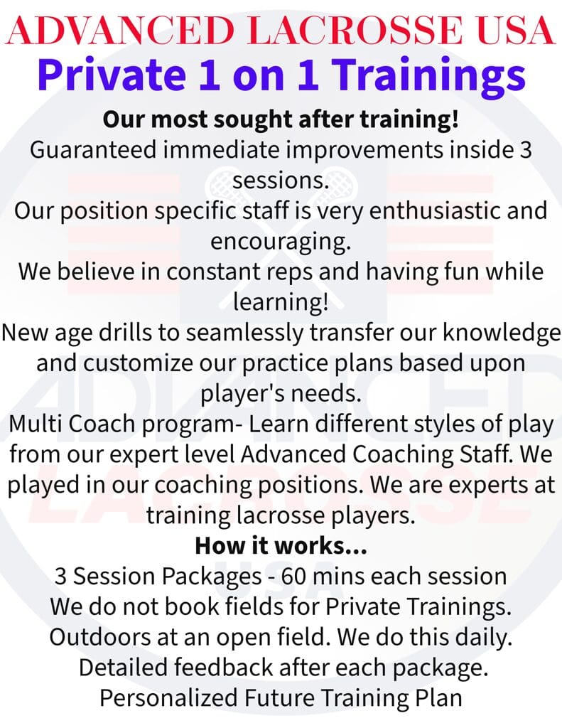 A poster with information about private 2 on 2 trainings.