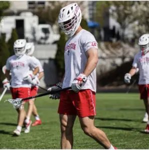 Kehm pic Boston College lacrosse player practicing.
