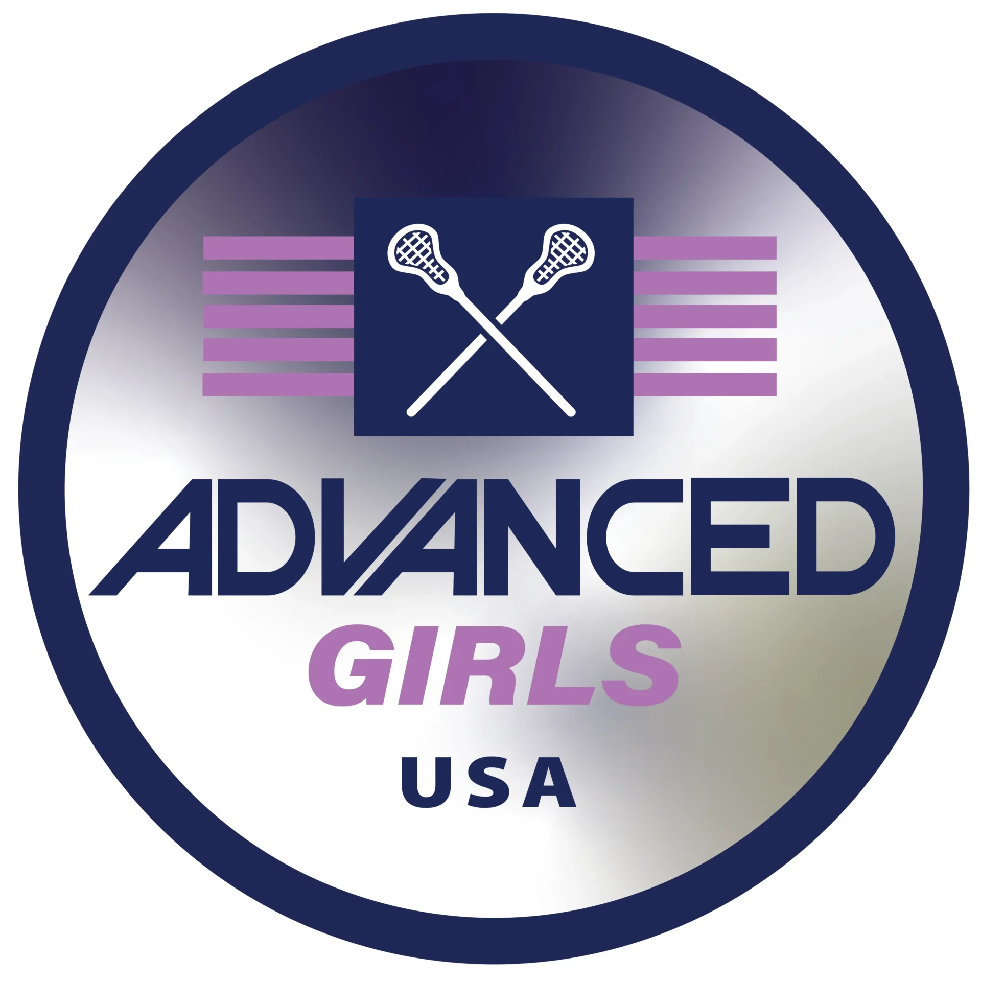 A silver round with the words advanced girls usa in it.